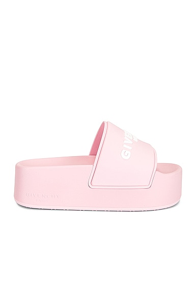 Givenchy Slide Platform Sandals in Pink