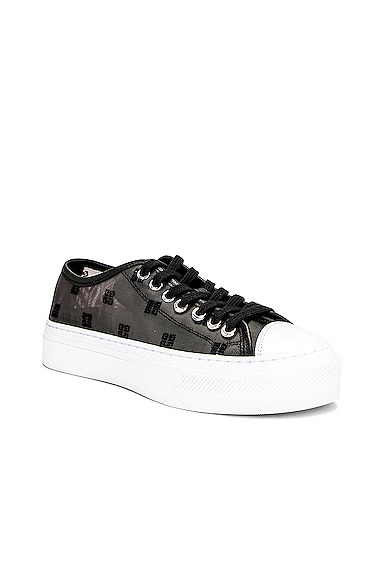 Shop Givenchy City Low Sneaker In Black & White