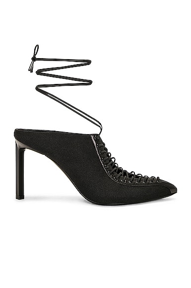 Show Lace Up Mule in Black