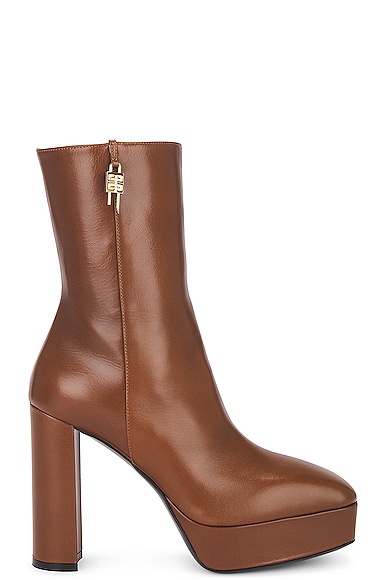 Givenchy G Lock Platform Ankle Boot in Brown