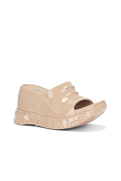 Shop Givenchy Marshmallow Wedge Sandal In Nude