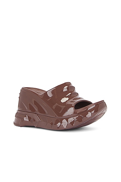 Shop Givenchy Marshmallow Wedge Sandal In Chocolate