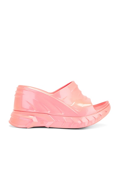 Givenchy Marshmallow Wedge Sandal in Coral