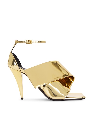 Givenchy Twisted Ribbon Sandal in Golden