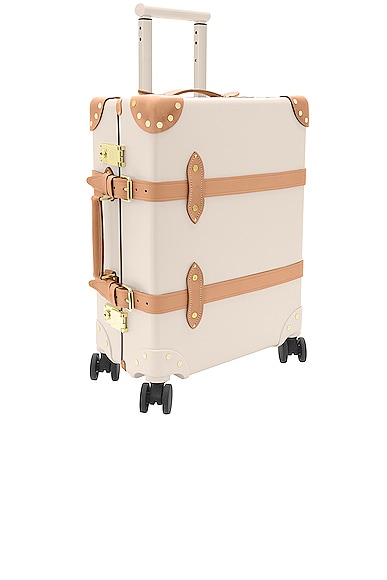 Globe-Trotter Safari 4 Wheel Carry On Luggage 40x55x21cm in Ivory & Natural