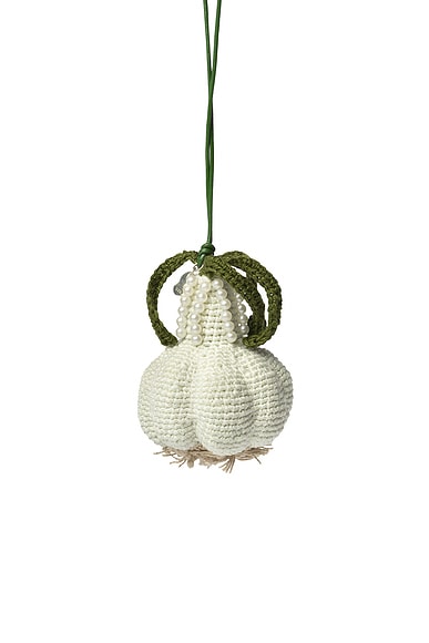 Garlic Crochet Bag Charm