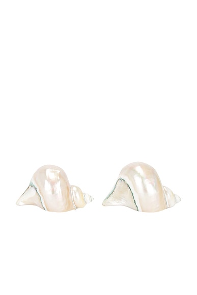Gohar World Shell Set Of 2 Napkin Rings in Mother Of Pearl