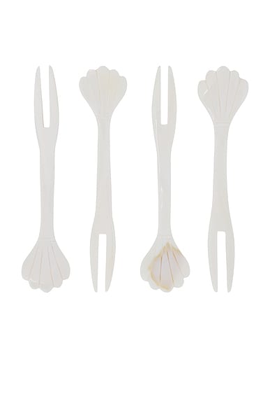Gohar World Mother Of Pearl Seafood Pick Set in Mother Of Pearl