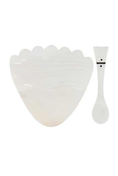 Gohar World Mother Of Pearl Caviar Service Set in Mother Of Pearl