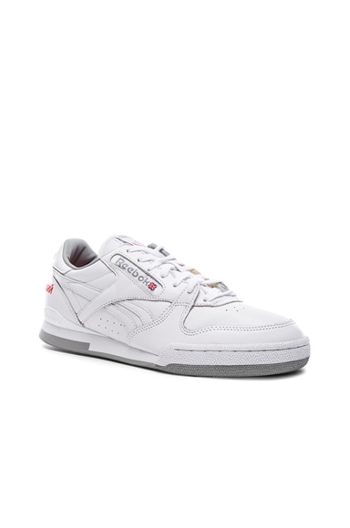x Reebok Classic Embroidered Leather Sneakers