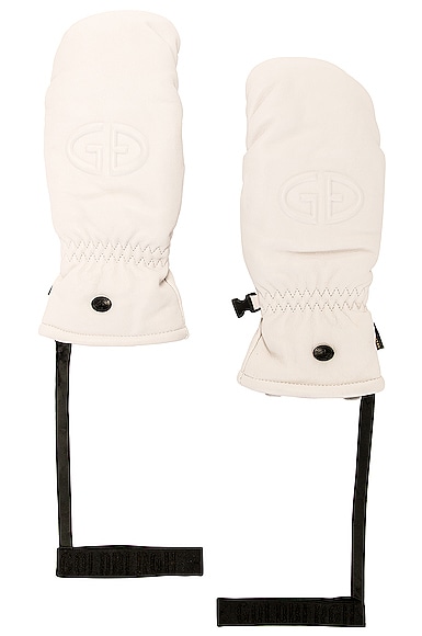 Goldbergh Freeze Leather Mittens In White