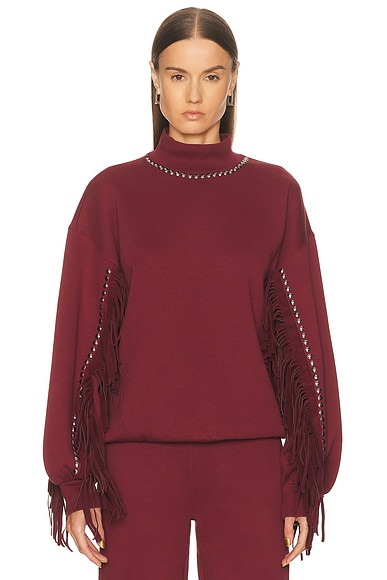 Goldbergh Frenzy Crewneck Sweater in Vino Rosso