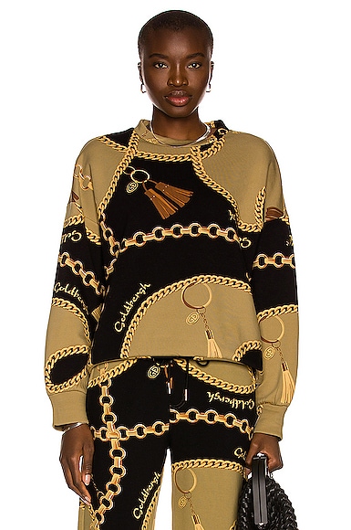 Goldbergh Fortune Sweatshirt in Chain Gold | FWRD