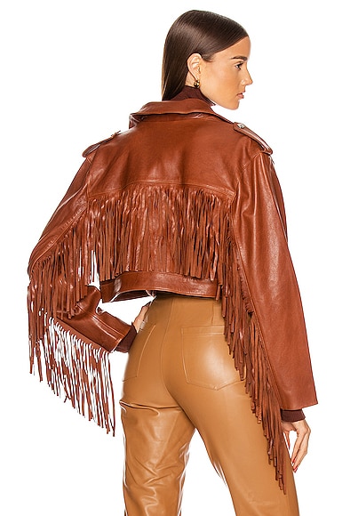 Sadie Leather Fringe Jacket