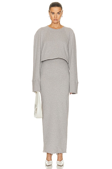 The Femme Sweatshirt Dress in Grey