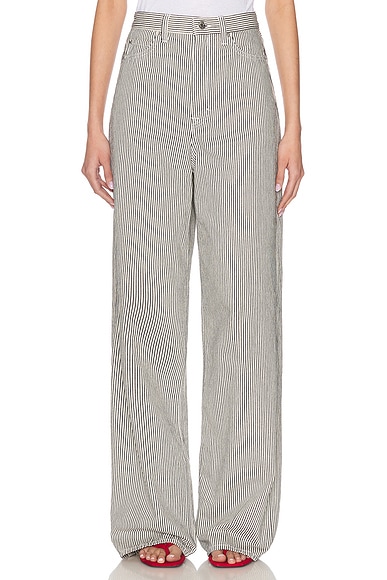 GRLFRND Rey High Rise Wide in Ticking Stripe
