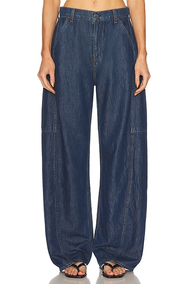 Loewe Cargo Pant in Blue Denim | FWRD