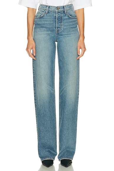 GRLFRND Brooklyn High Rise Straight in Chelsea Market Stretch