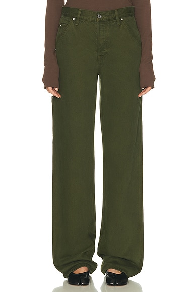 GRLFRND Bella Low Rise Boyfriend Utility in Dark Olive