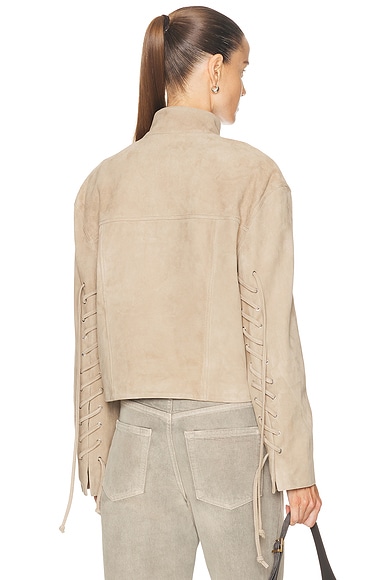 Annika Suede Lace Up Jacket
