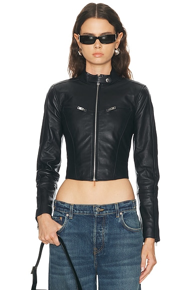 Danica Leather Racer Jacket