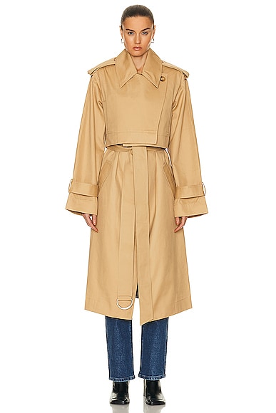 Shop Grlfrnd The Convertible Trench Coat In British Tan