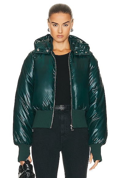 GRLFRND The Puff Bomber in Pine Green