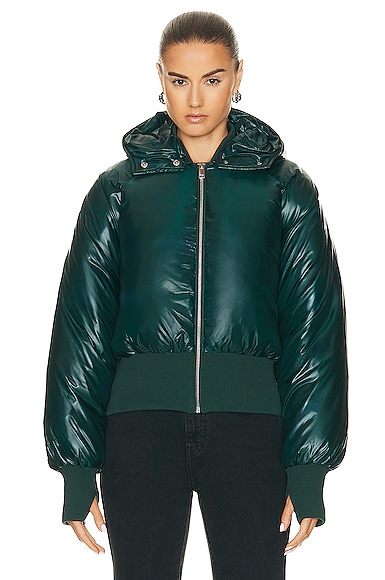 Shop Grlfrnd The Puff Bomber In Pine Green