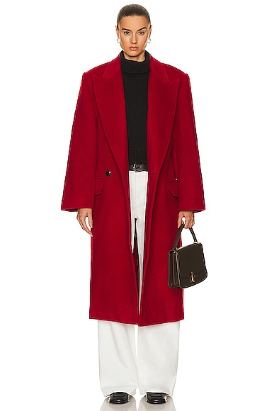 Bronte Oversized Coat in Red