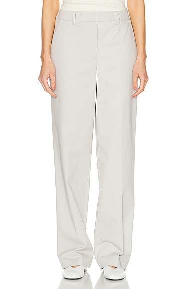 GRLFRND Slouchy Chino Pant in Stone Grey