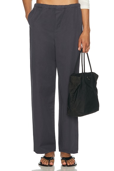 GRLFRND Kacey Pull On Wide Leg in Washed Black