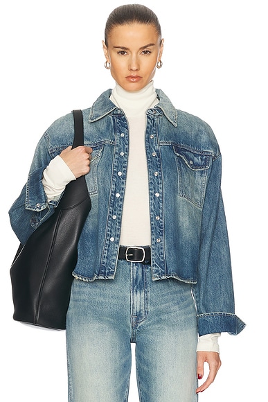 GRLFRND Michaela Denim Shirt in Jackson | FWRD