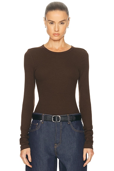 Crew Neck Extra Long Sleeve Tee