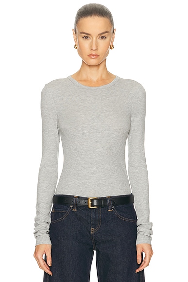 Crew Neck Extra Long Sleeve Tee