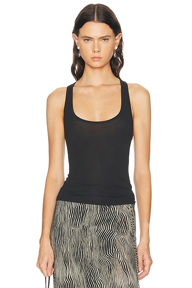 GRLFRND Essential Racerback Tank in Black