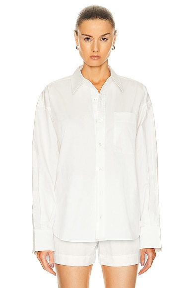 x Lindsi Lane Button Down Shirt in White