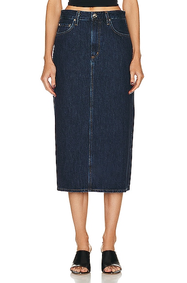 The Low Slung Skirt in Blue