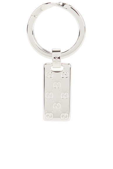 Gucci Signature Keyring in Sterling Silver