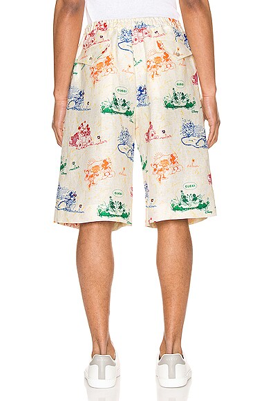 GUCCI X DISNEY LINEN SHORTS,GUCC-MF2