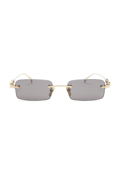 Gucci Rectangular Sunglasses in Shiny Endura Gold