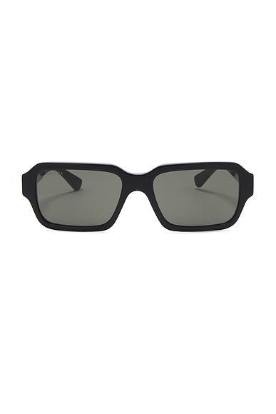 Rectangle Sunglasses In Shiny Black