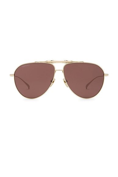 Bamboo Metal Pilot Sunglasses