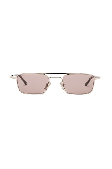 Metal Frame Rectangular Sunglasses