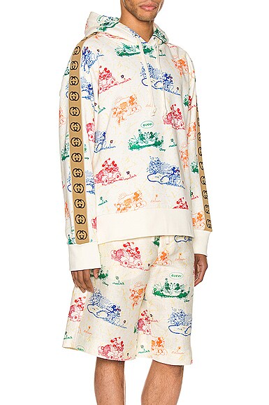 GUCCI GUCCI X DISNEY PRINTED COTTON SWEATSHIRT IN IVORY & MULTI,GUCC-MK4