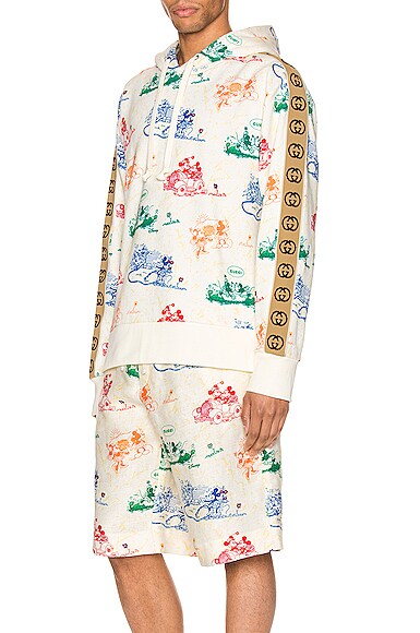 GUCCI GUCCI X DISNEY PRINTED COTTON SWEATSHIRT IN IVORY & MULTI,GUCC-MK4