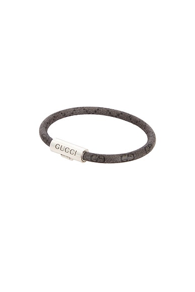 Gucci Trademark Oval Bracelet in Grey