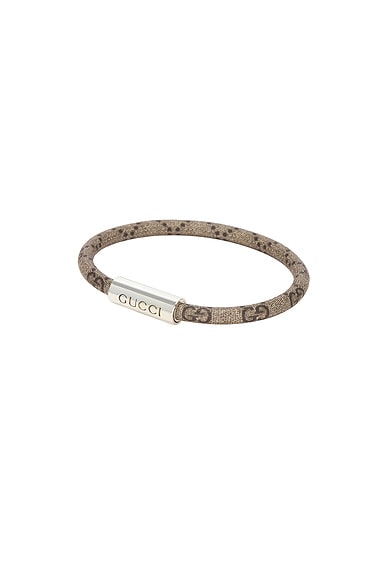 Gucci Trademark Oval Bracelet in Beige