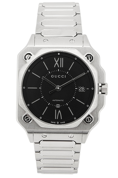 G-Flat 36mm Watch In Silver & Black