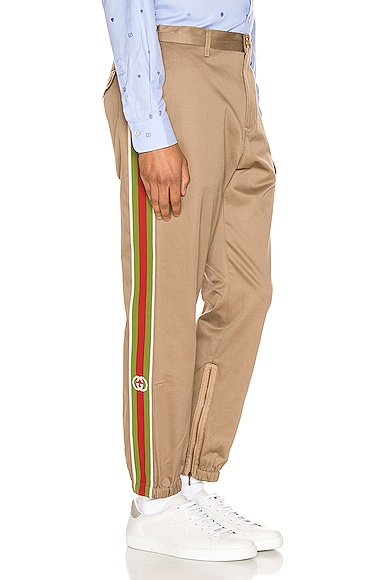 GUCCI COTTON PANT WITH STRIPES,GUCC-MP4