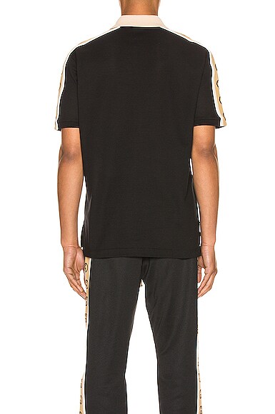 GUCCI POLO WITH INTERLOCKING G STRIPE,GUCC-MS7